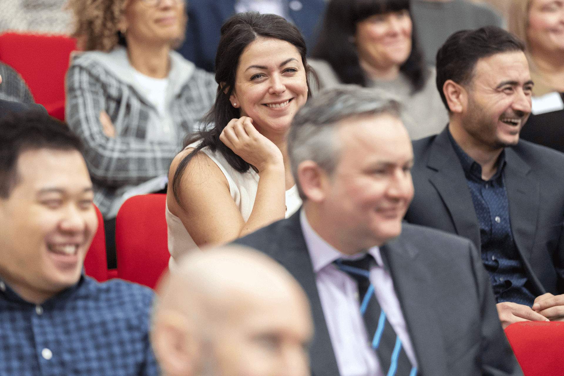 A member smiling for the camera at an RCPSG event