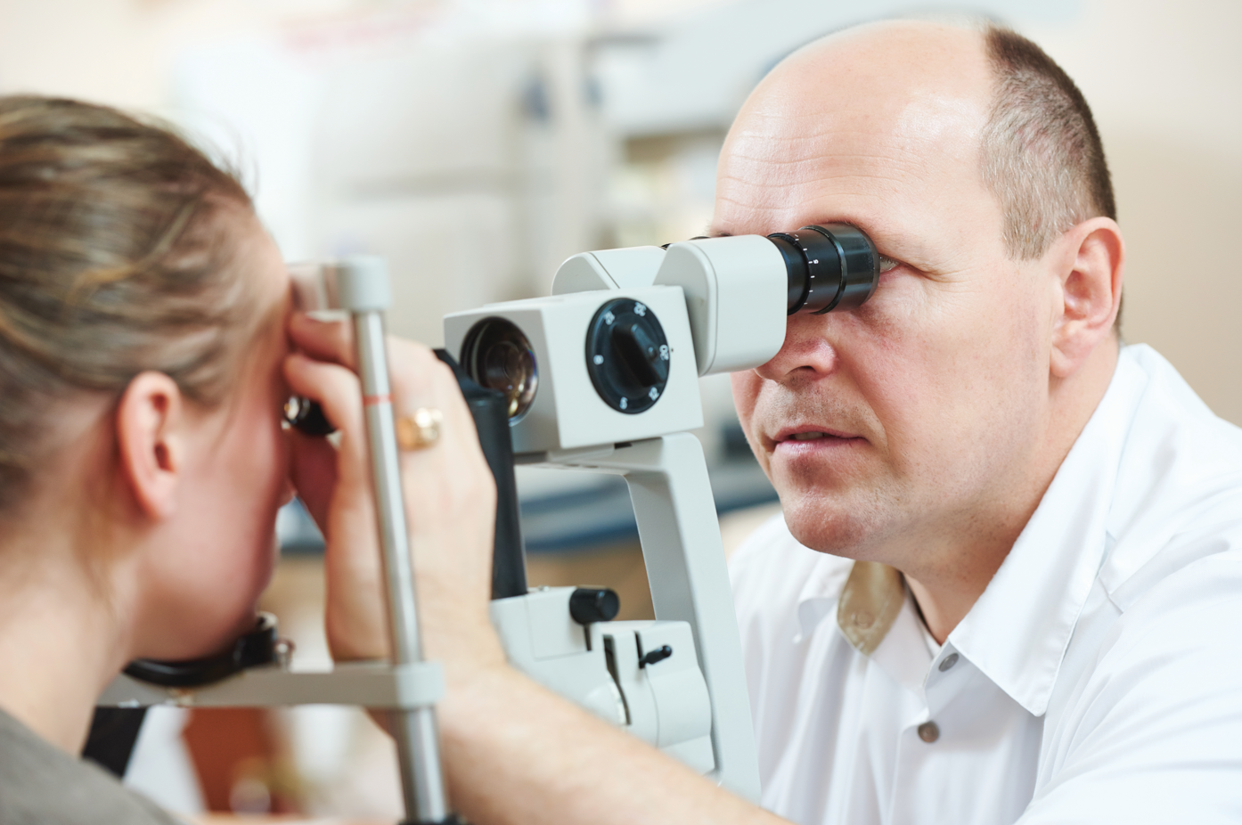 Close up of eye exam being carried out