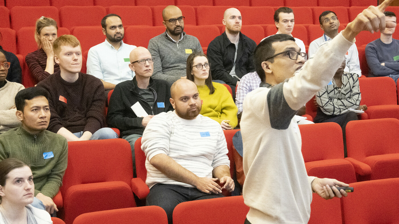 Person presenting to room