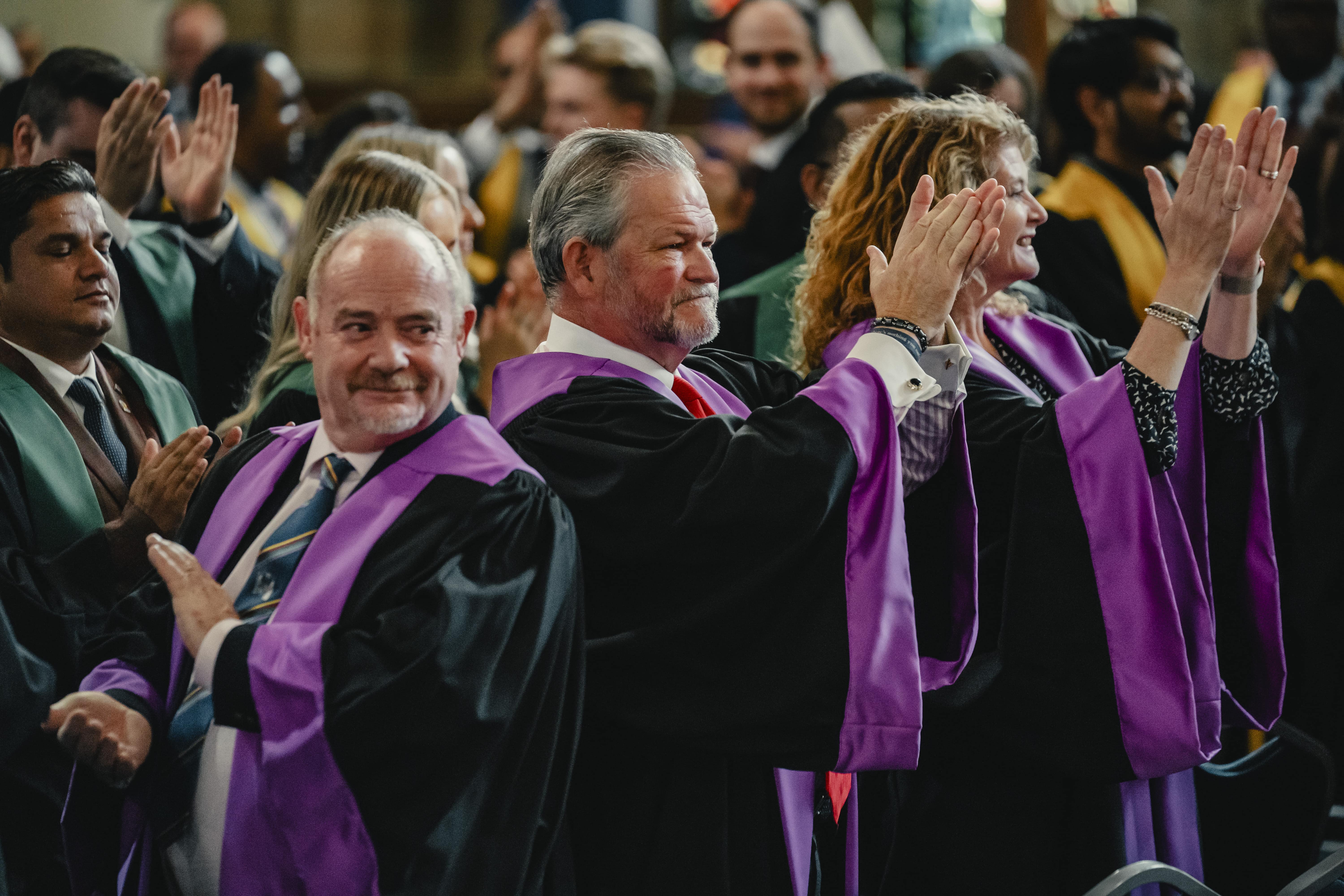podiatric medicine diplomats at a ceremony 